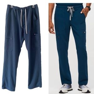 Figs Technical Collection Cairo Cargo Scrub Pants Mens Deep Reef Pockets Sz L